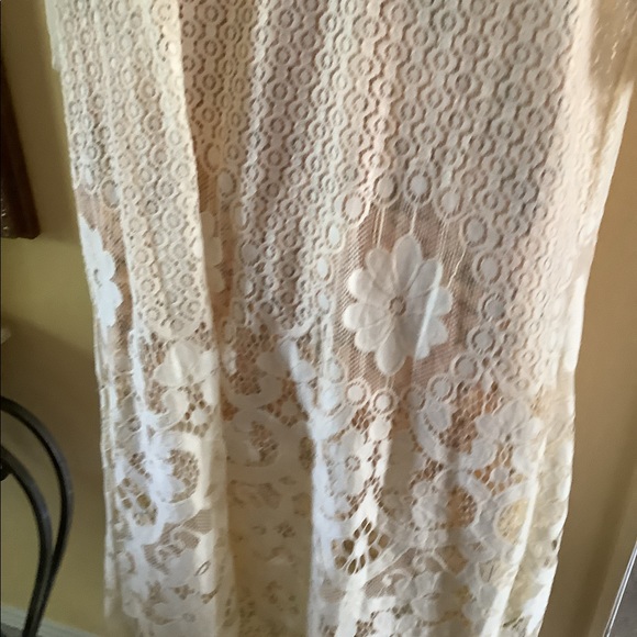 Forgotten Grace sheer jacket or open coverup lightweight crocheted look - Picture 7 of 16